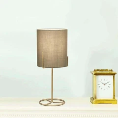 Stolní lampa, kov / šedohnědá Taupe, Anele