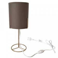Stolní lampa, kov / šedohnědá Taupe, Anele