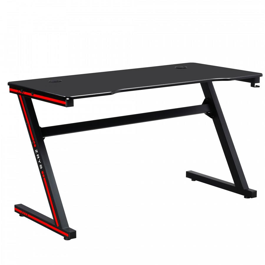 Tempo Kondela Herní stůl / počítačový stůl MACKENZIE 140cm - černá / červená