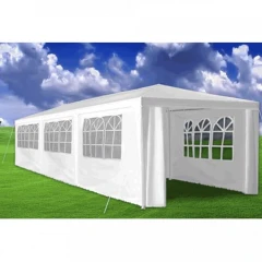 Zahradní párty stan, bílá, 3x9 m, TEKNO TYP 3 + 8 bočních stran