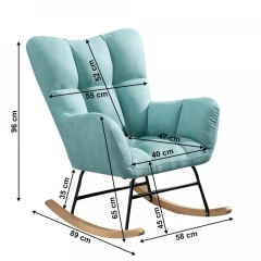 Designové houpací křeslo, neomint, látka, KEMARO