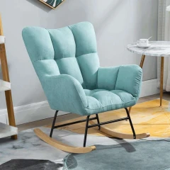 Designové houpací křeslo, neomint, látka, KEMARO