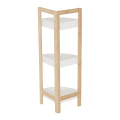 Rohový regál FONG - bílá/přírodní č.3