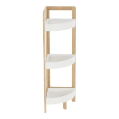Rohový regál FONG - bílá/přírodní č.2