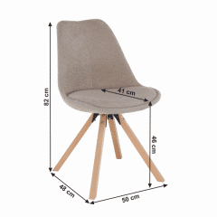 Židle SABRA - béžová/buk č.6