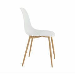 Židle SINTIA - bílá/přírodní č.2