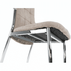 Židle ADORA NEW - světle hnědá látka / kov č.5