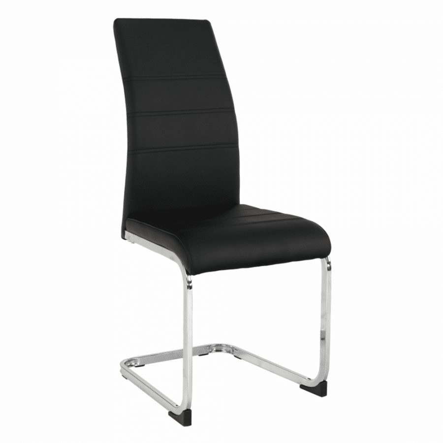 Tempo Kondela Jídelní židle VATENA - černá/chrom
