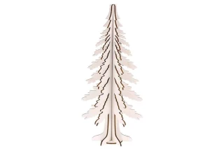 Strom, dřevěná dekorace, barva bílá. AC7161