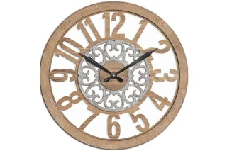 Hodiny nástěnné MDF a kov, 60cm HA1666
