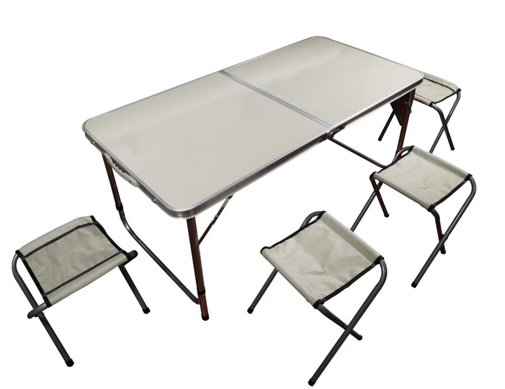 Levně Rojaplast Campingový SET – stůl 120x60 cm + 4 stoličky