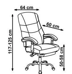 Kancelářská židle s podnožkou ALVIN - černá č.2