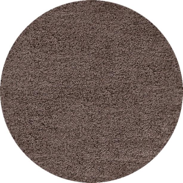 Ayyildiz Kruhový koberec Dream Shaggy 4000 – hnědá 80x80 (průměr) kruh