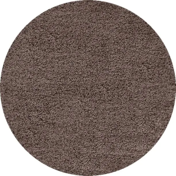 Ayyildiz Kruhový koberec Dream Shaggy 4000 – hnědá 80x80 (průměr) kruh
