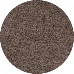Kruhový koberec Dream Shaggy 4000 – hnědá