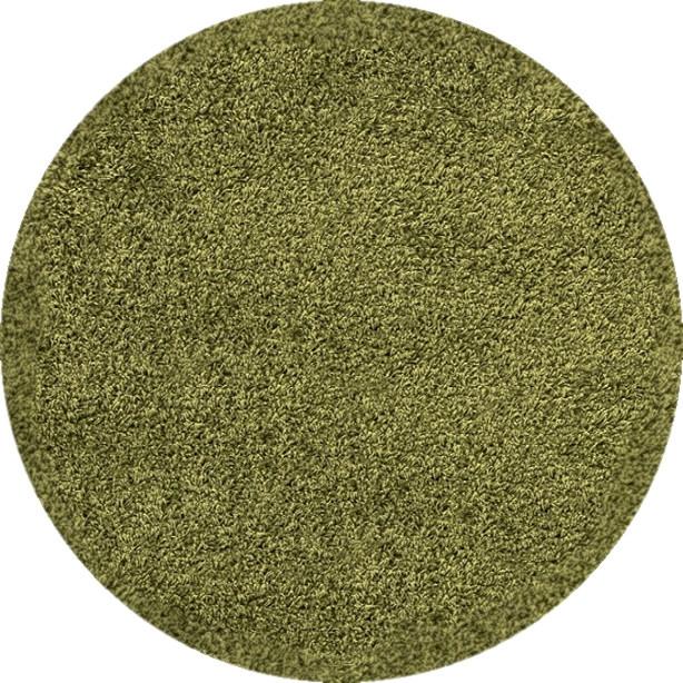 Ayyildiz Kruhový koberec Dream Shaggy 4000 – zelená 120x120 (průměr) kruh