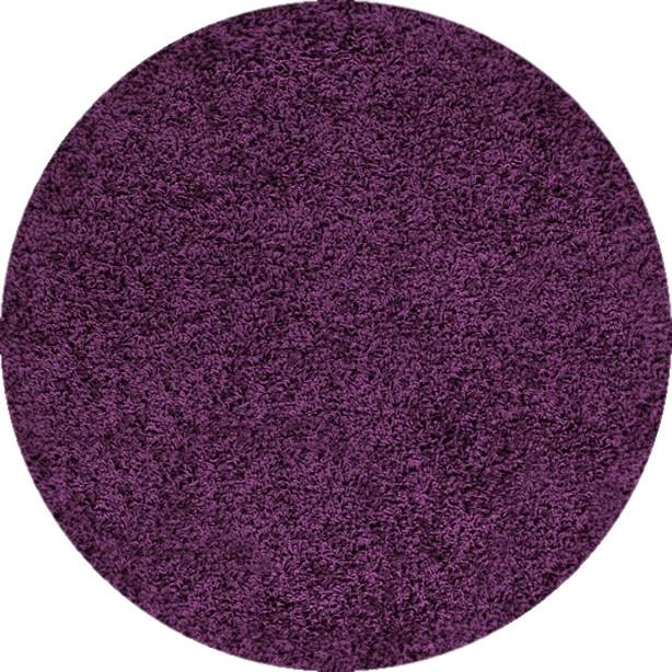 Ayyildiz Kruhový koberec Dream Shaggy 4000 – fialová 80x80 (průměr) kruh
