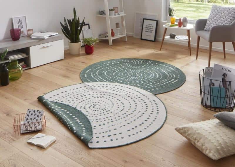 Hanse Home Kusový koberec Twin-Wendeteppiche 103111 - zelený 200x200 (průměr) kruh
