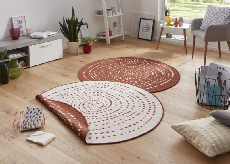 Hanse Home Kusový koberec Twin-Wendeteppiche 103110 kruh hnědá 140x140 (průměr) kruh