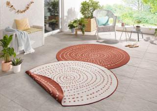 Hanse Home kusový koberec Twin-Wendeteppiche 103110 terra creme kruh