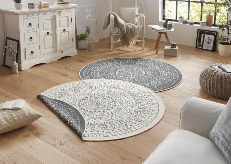 Hanse Home Kusový koberec Twin-Wendeteppiche 103143 šedá 240x240 (průměr) kruh