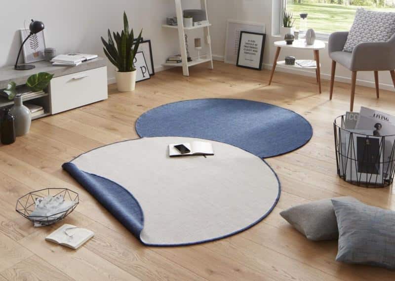 Hanse Home Kusový koberec Twin-Wendeteppiche 103100 kruh modrá 200x200 (průměr) kruh