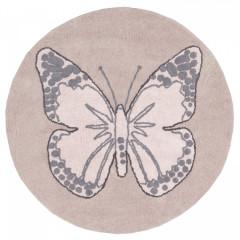 Bio koberec kusový, ručně tkaný – růžový Motýl
