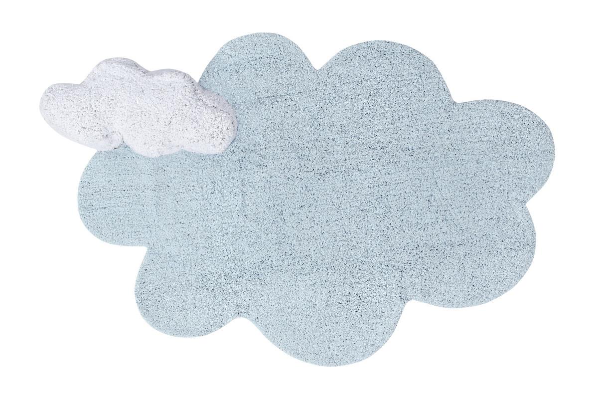 Lorena Canals Bio koberec kusový, ručně tkaný Puffy Dream modrá 110x170 mrak