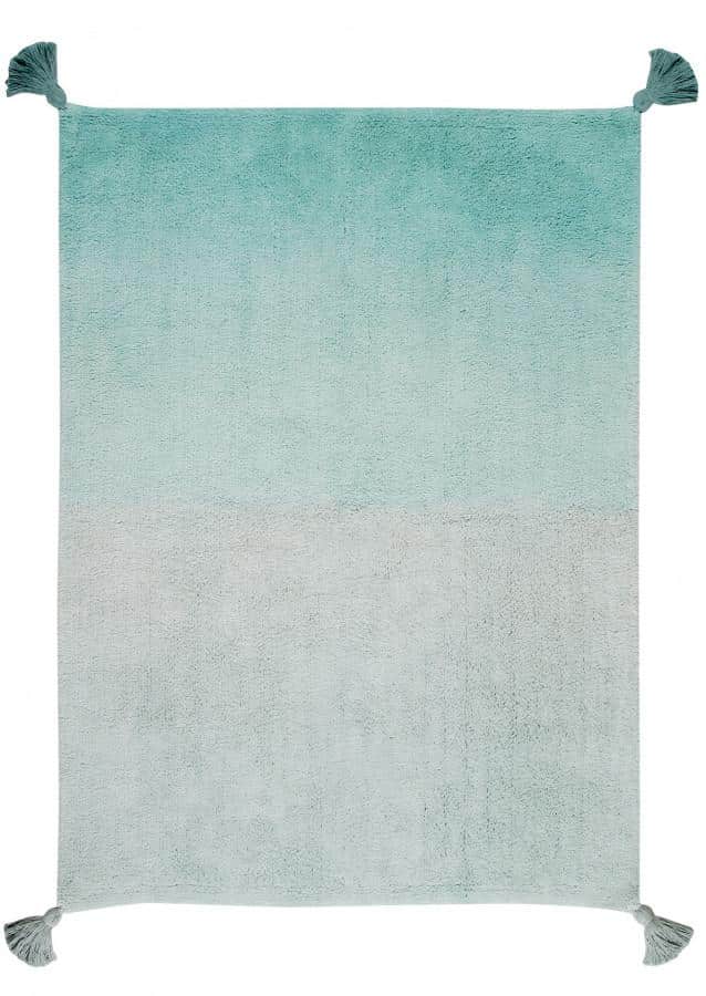 Lorena Canals Bio koberec kusový, ručně tkaný – Ombré Emerald zelená/šedá 120x160 cm