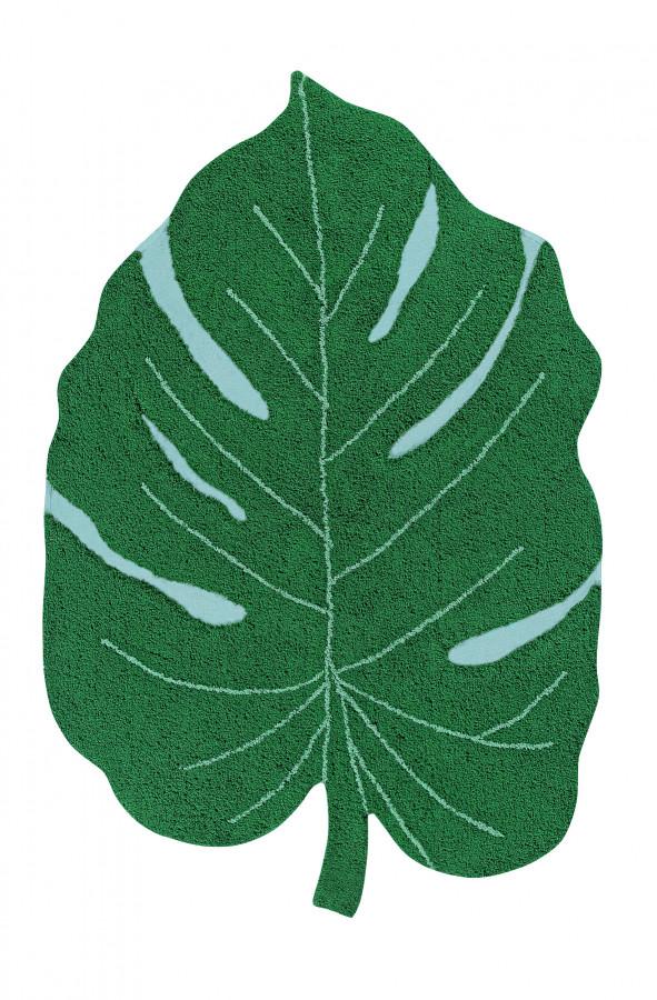 Levně Lorena Canals Bio koberec kusový, ručně tkaný Monstera Leaf zelená 120x180 cm