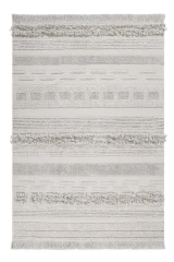 Bio koberec kusový, ručně tkaný – Airal šedá/béžová