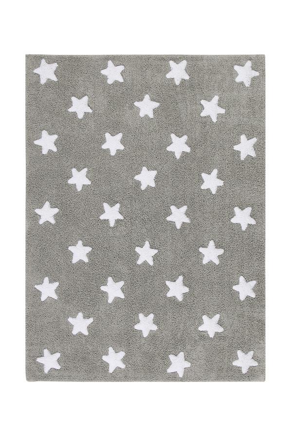 Levně Lorena Canals Bio koberec kusový, ručně tkaný Stars bílá, šedá 120x160 cm