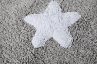 Lorena Canals bio koberec kusový, ručně tkaný Stars Grey-White