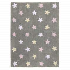 Lorena Canals bio koberec kusový, ručně tkaný Tricolor Stars Grey-Pink