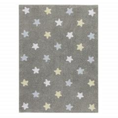 Lorena Canals bio koberec kusový, ručně tkaný Tricolor Stars Grey-Blue