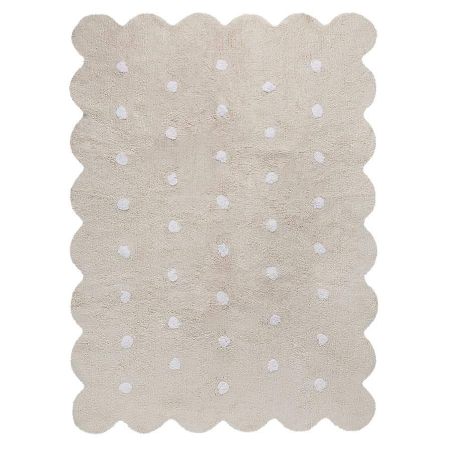 Levně Lorena Canals Bio koberec kusový, ručně tkaný – Biscuit bílá/béžová 120x160 cm