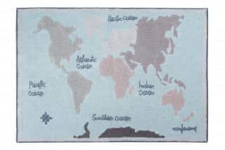 Bio koberec kusový, ručně tkaný – Vintage mapa
