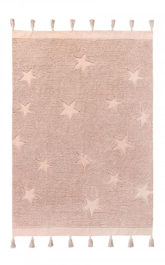 Levně Lorena Canals Bio koberec kusový, ručně tkaný Hippy Stars Vintage Nude růžová 120x175 cm