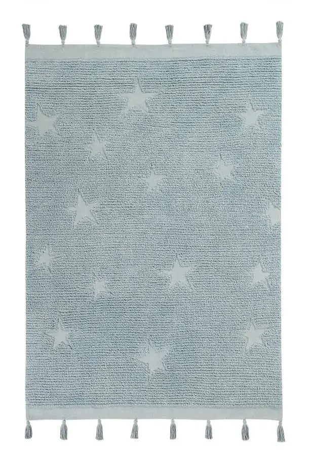 Lorena Canals Bio koberec kusový, ručně tkaný Hippy Stars modrá 120x175 cm