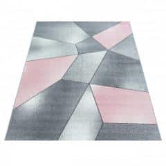 Kusový koberec Beta 1120 – šedá/růžová