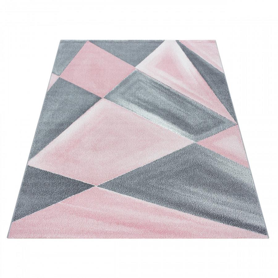 Ayyildiz Kusový koberec Beta 1130 – šedá/růžová 80x150 cm
