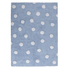 Lorena Canals pro zvířata: Pratelný koberec Polka Dots Blue-White