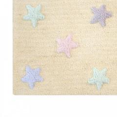 Lorena Canals pro zvířata: Pratelný koberec Tricolor Stars Vanilla