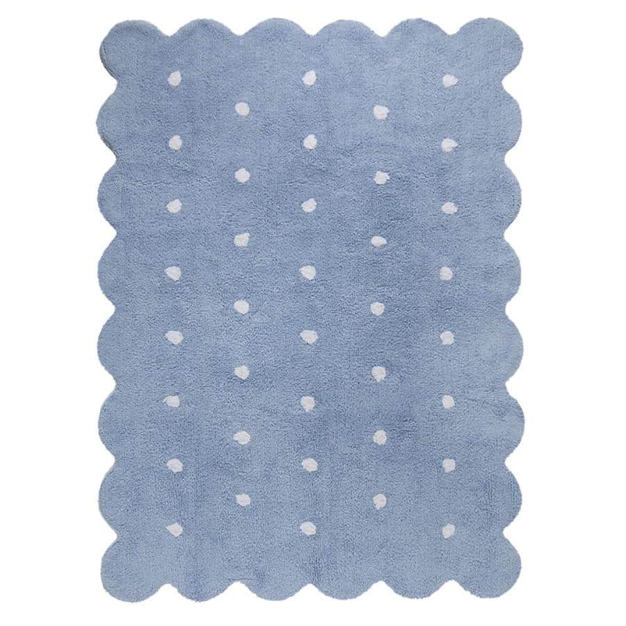 Levně Lorena Canals Pro zvířata: Pratelný koberec Biscuit bílá, modrá 120x160 cm