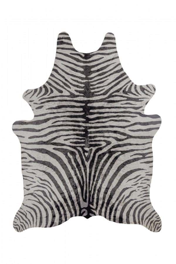 Levně Flair Rugs Kusový koberec Faux Animal Zebra Print bílá, černá 155x190 tvar kožešiny