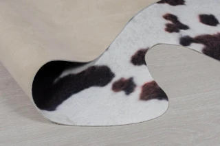 Flair Rugs kusový koberec Faux Animal Cow Print Black/White