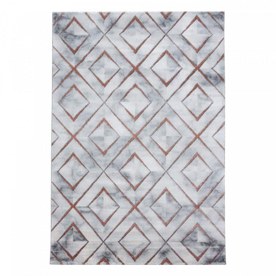 Ayyildiz Kusový koberec Naxos 3811 – šedá/hnědá/bílá 140x200 cm