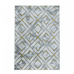 Kusový koberec Naxos 3811 – žlutá/šedá