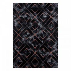 Kusový koberec Naxos 3812 hnědá/černá
