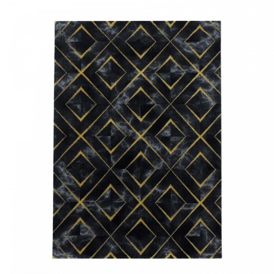 Ayyildiz Kusový koberec Naxos 3812 černá/žlutá 120x170 cm